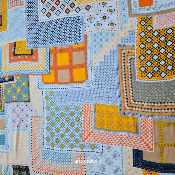 Mosaic Tile Scarf Large Square Silk Modal Boho - Picture 13 of 14